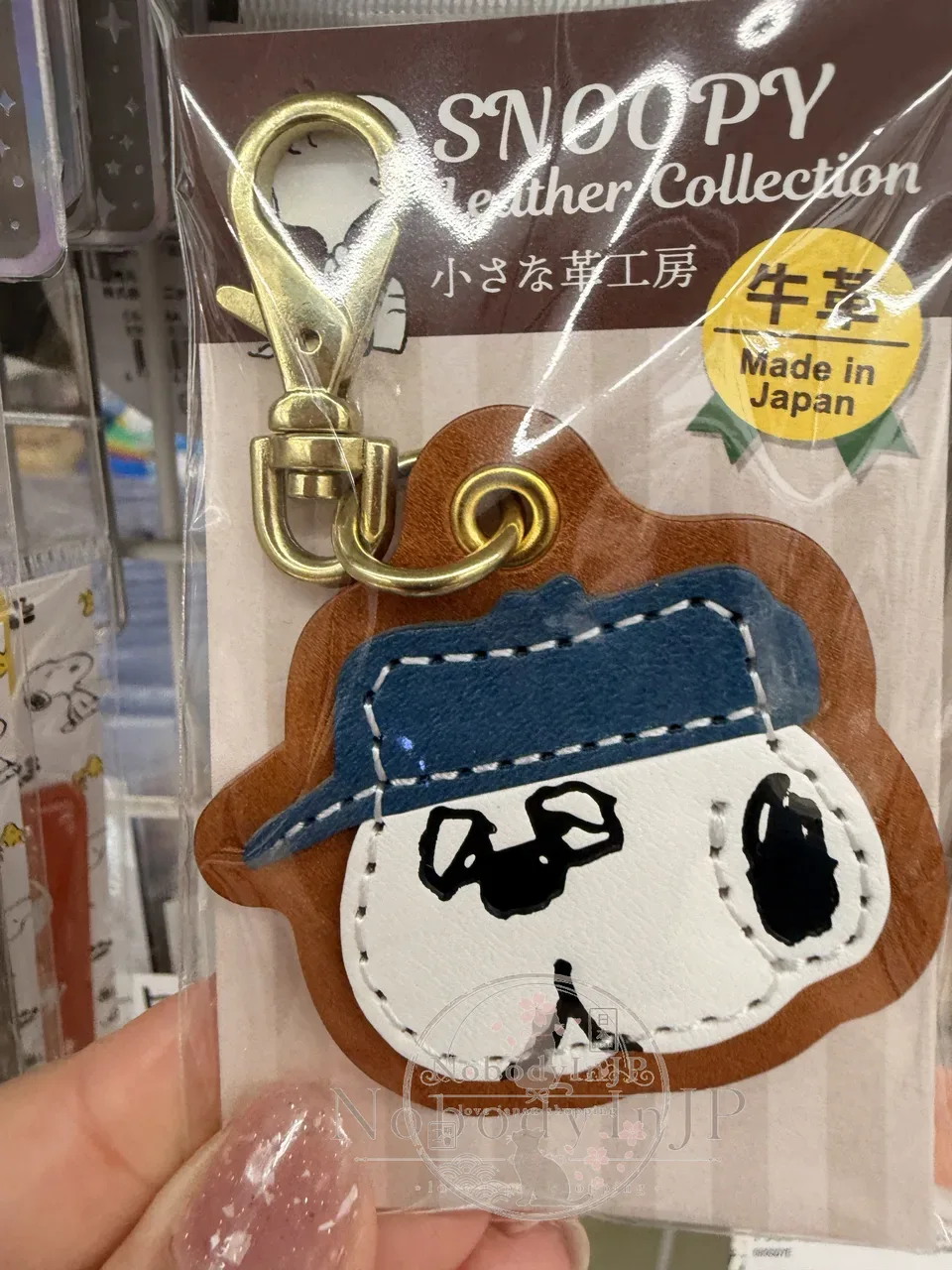 PEANUTS史努比日本製牛皮FACE吊飾 特價