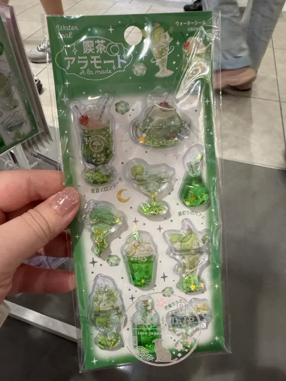 閃耀喫茶立體流沙貼紙