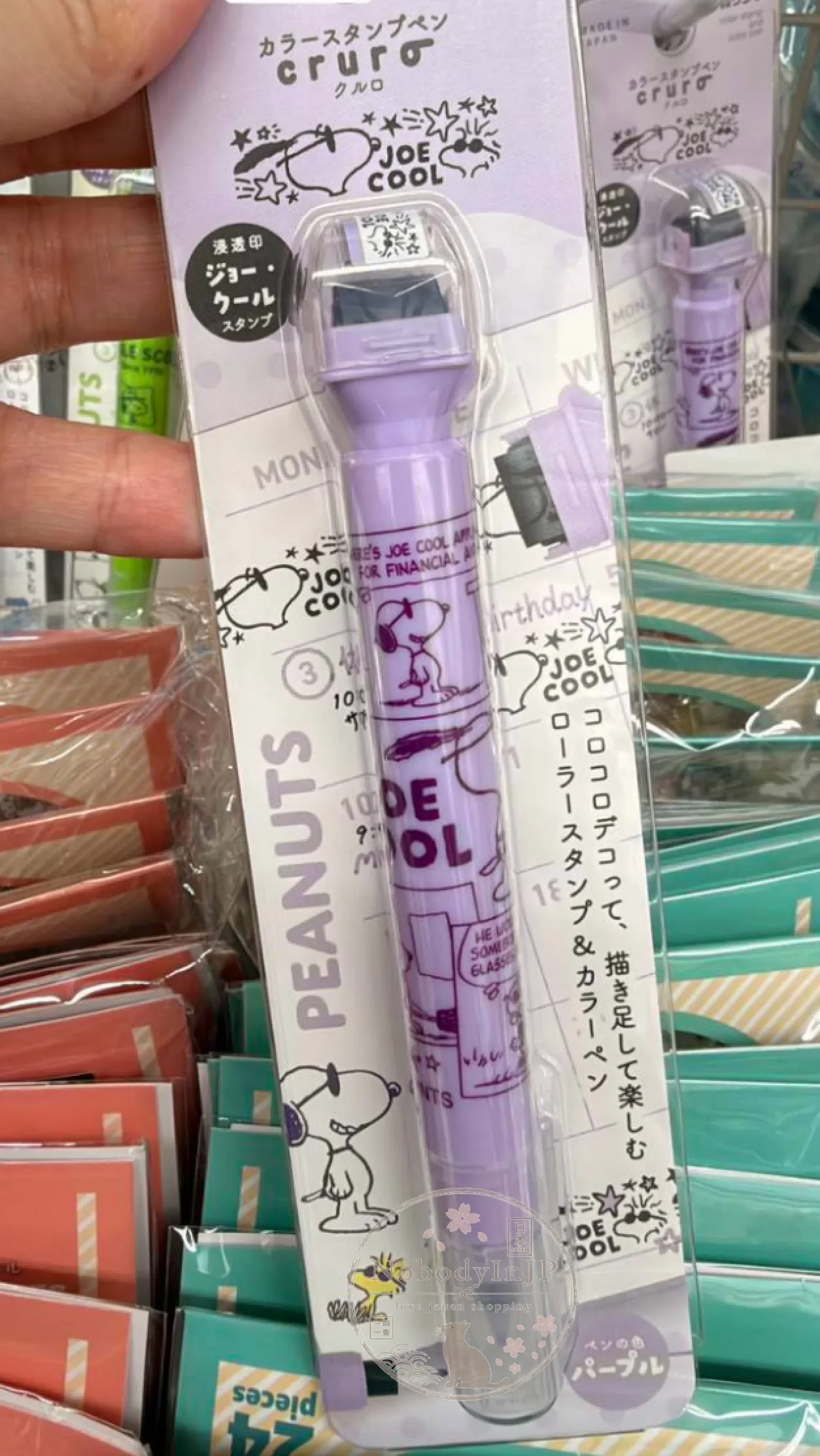 PEANUTS史努比滾輪印章二合一色筆 特價
