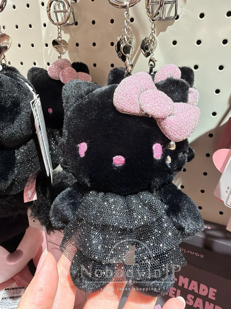 Sanrio house PINK X BLACK系列絨毛吊飾