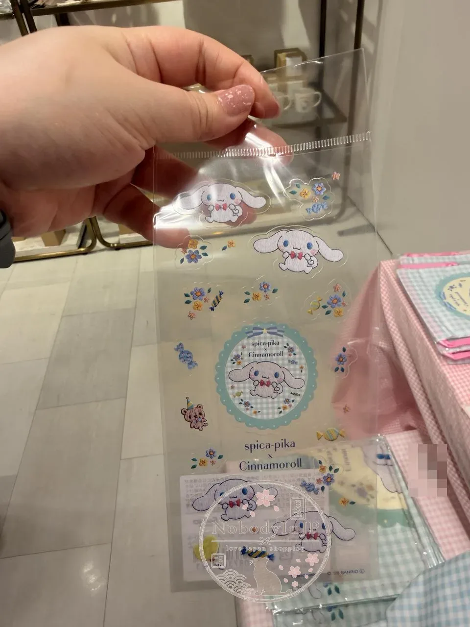 Sanrio伊勢丹期間限定展刺繡風格透明貼紙