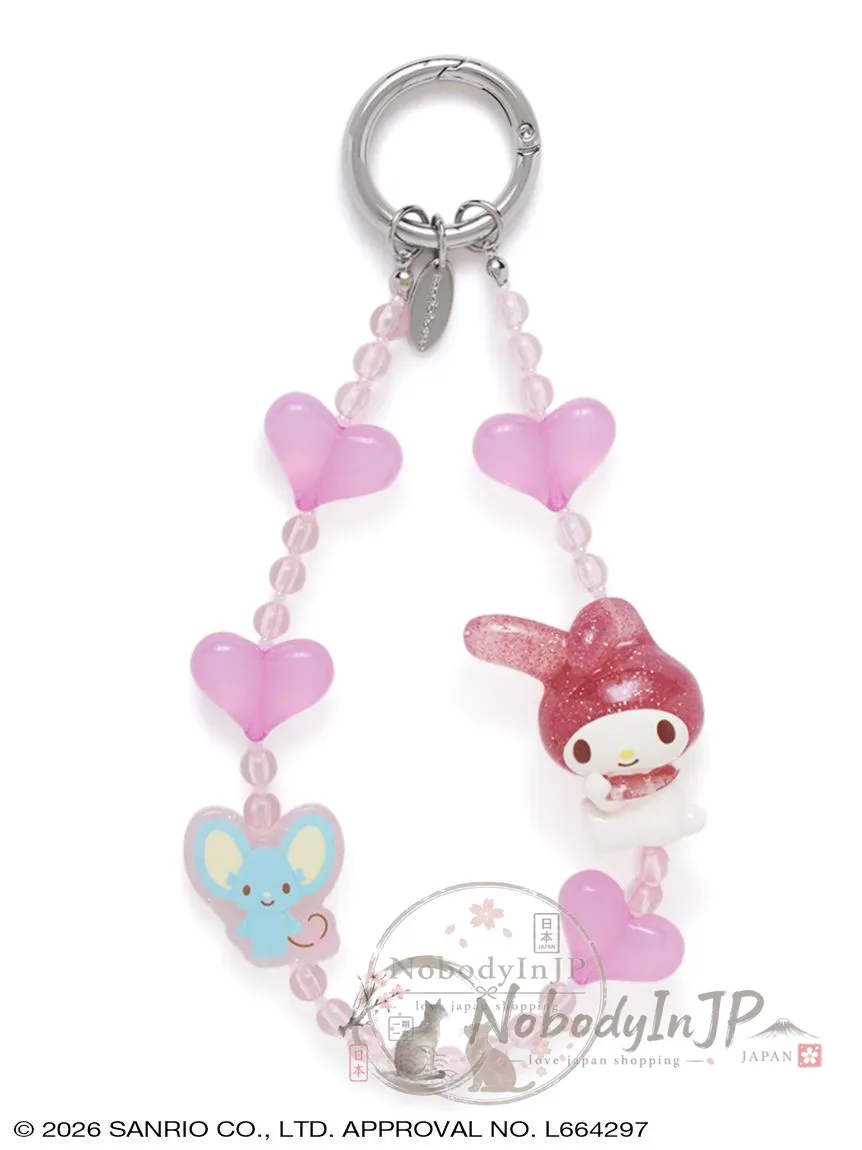 Sanrio house 愛心串珠登山扣吊飾