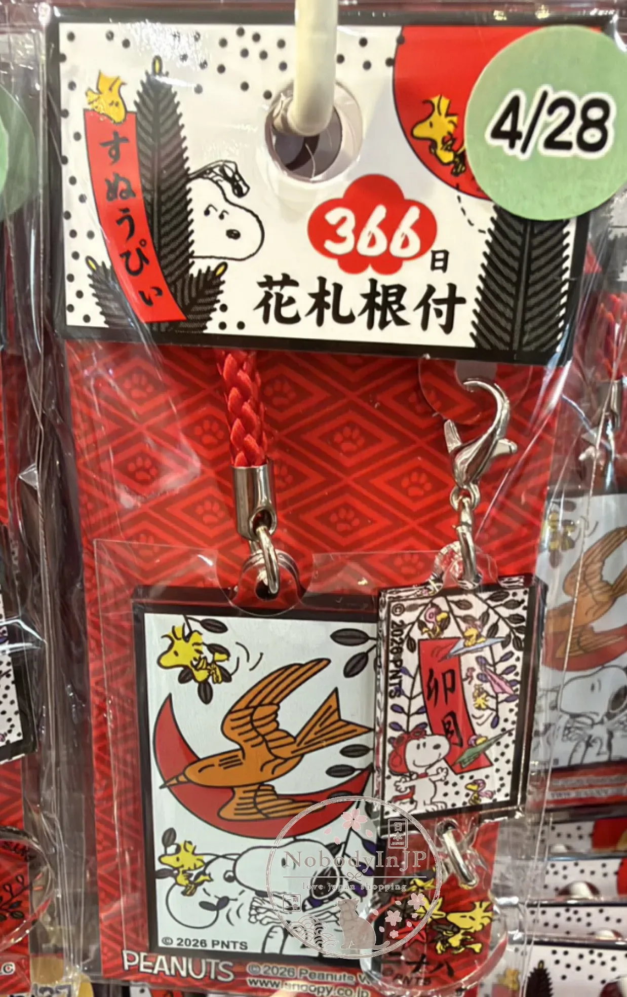 銀座三越限定展SNOOPY史努比366日花札根付生日吊飾