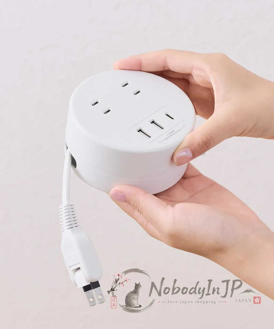 3COINS收線式圓形電源延長插座(VIP下標限定請勿自行下單)