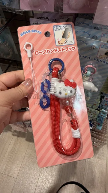 Sanrio粗繩+串珠手機手腕繩