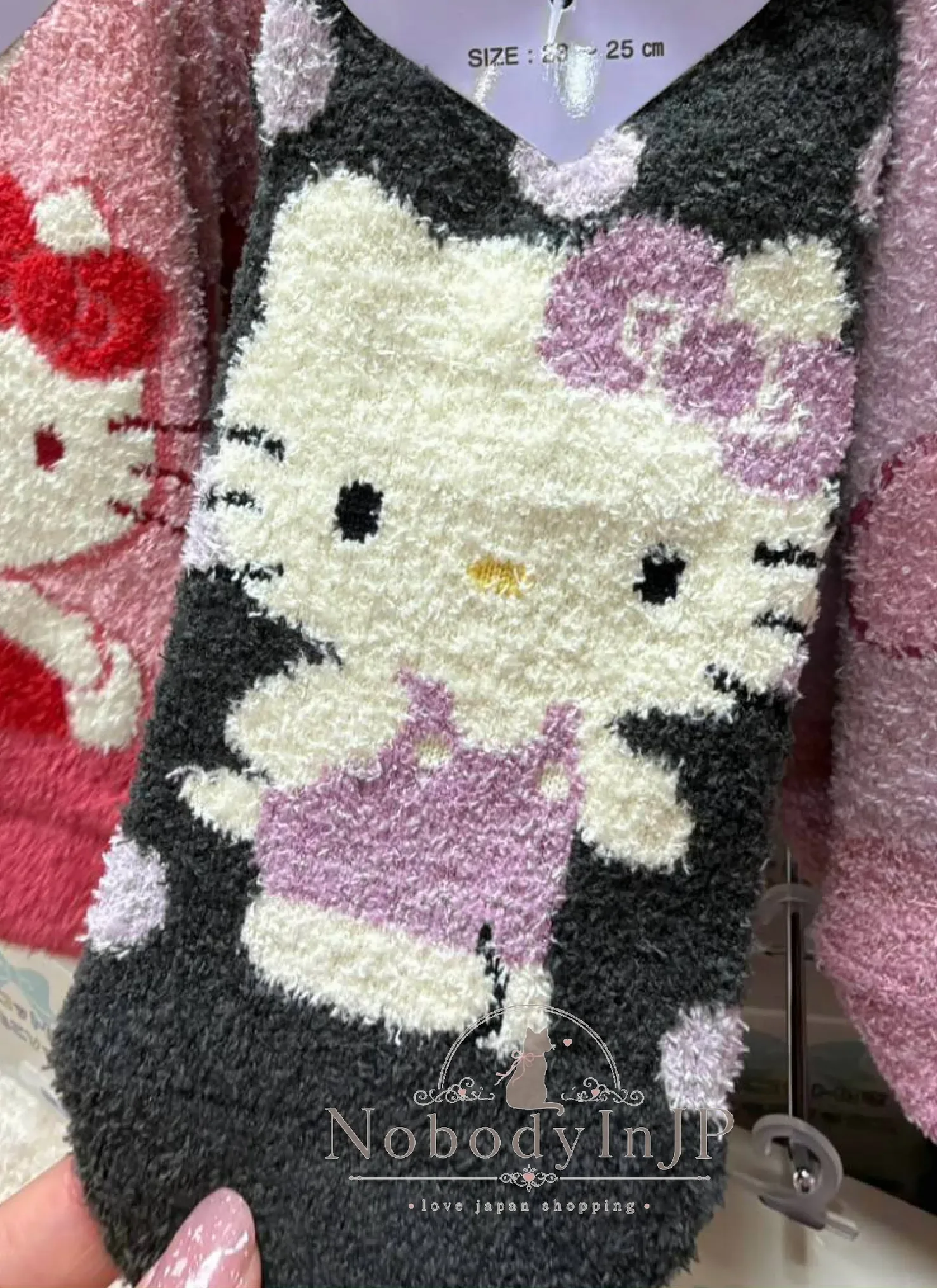 Sanrio秋冬毛茸茸保暖短襪