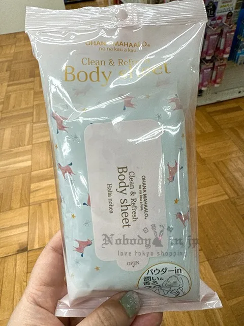 日本製OHANA MAHAALO 20枚入香氛涼爽膚濕巾