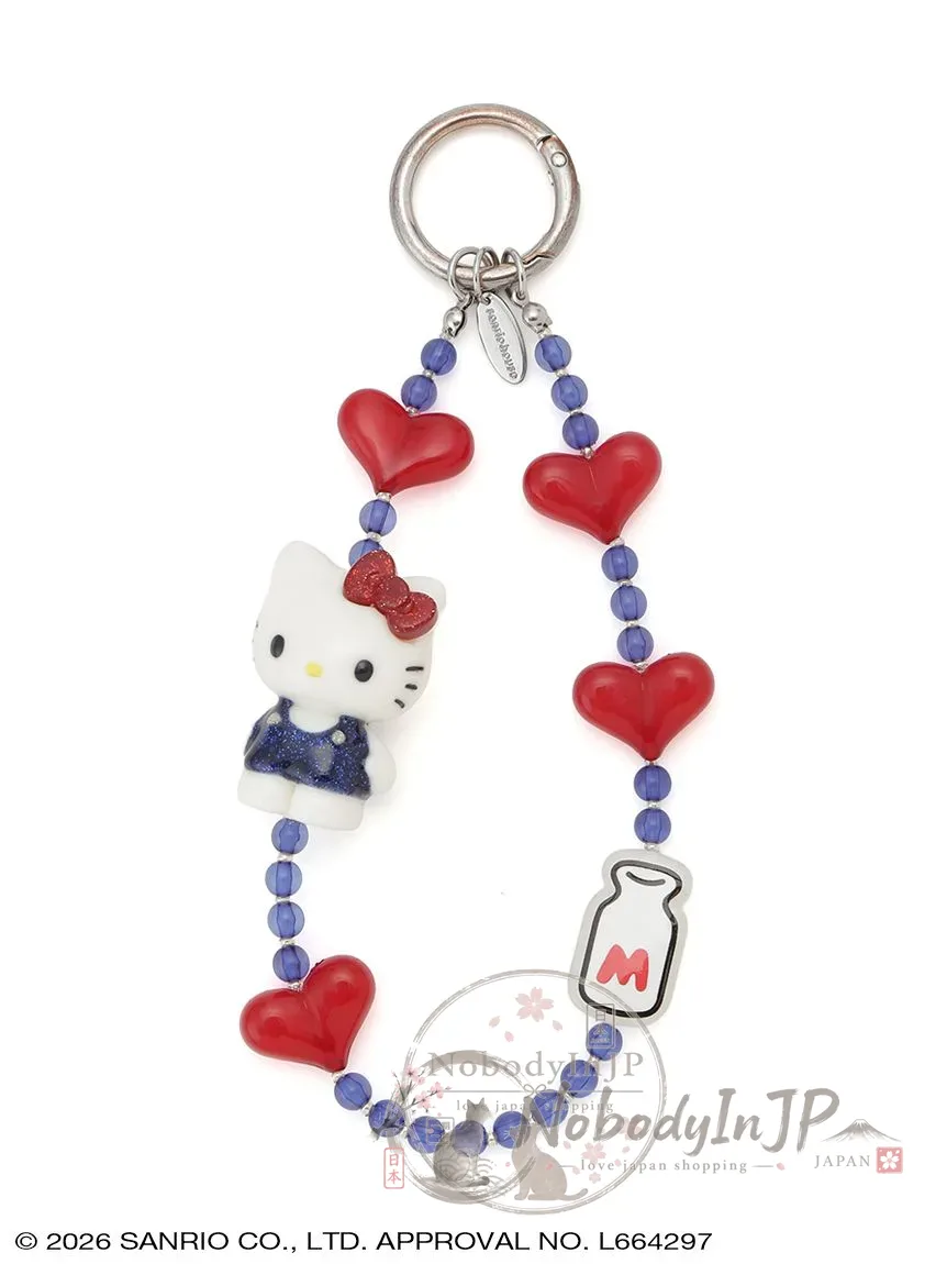 Sanrio house 愛心串珠登山扣吊飾
