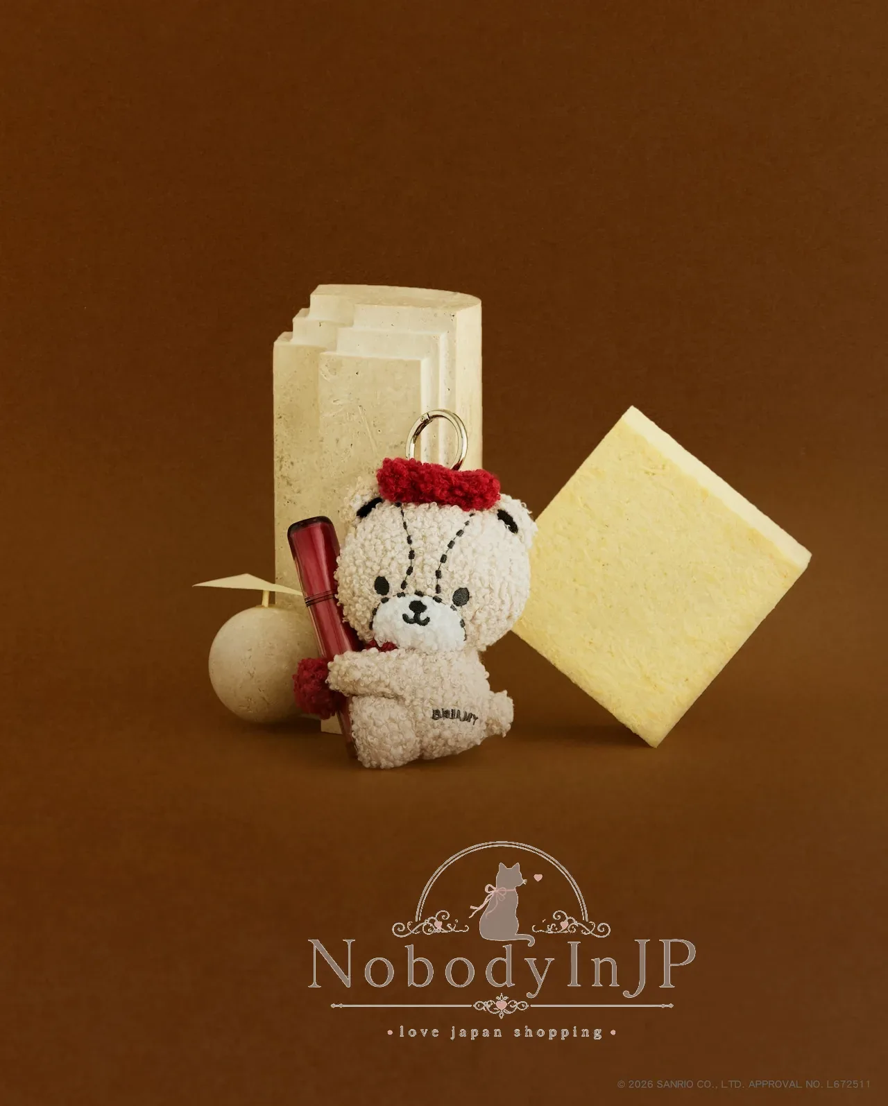 BRILMY x Sanrio kitty絨毛擁抱唇膏掛雜誌附錄