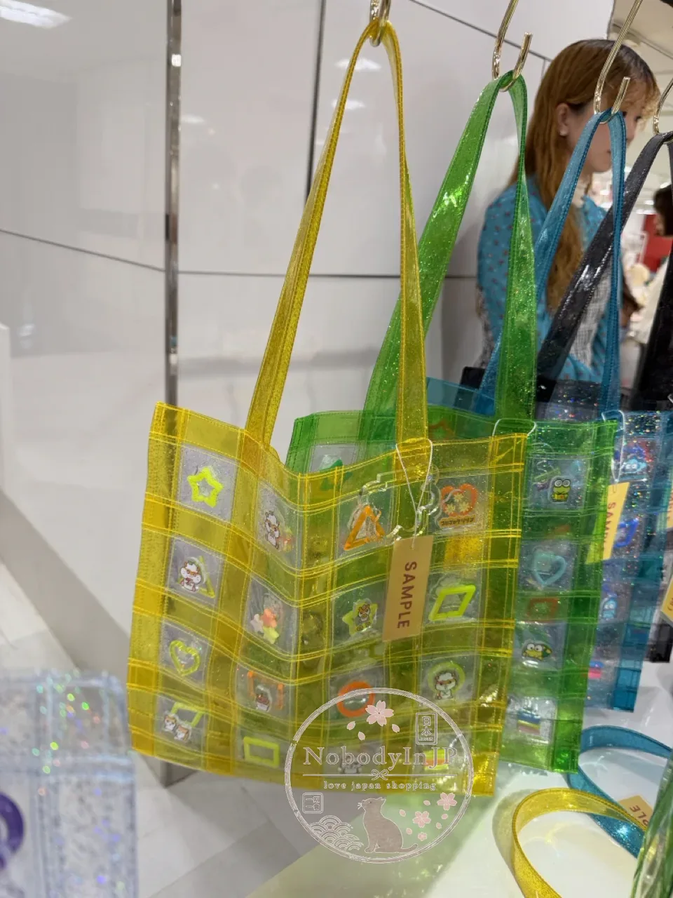 Sanrio伊勢丹期間限定展 YURIKO ETO透明格紋肩背包