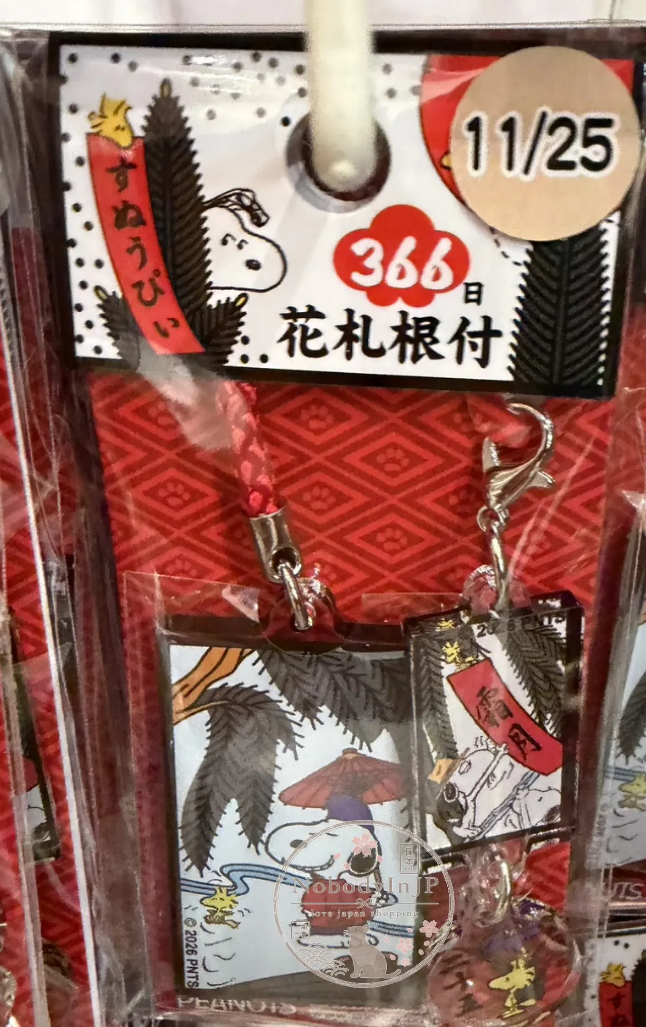 銀座三越限定展SNOOPY史努比366日花札根付生日吊飾